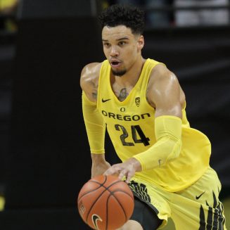 Feb 4, 2017; Eugene, OR, USA; Oregon Ducks forward Dillon Brooks (24) moves the ball down the court in the second half against the Arizona Wildcats at Matthew Knight Arena. Mandatory Credit: Scott Olmos-USA TODAY Sports